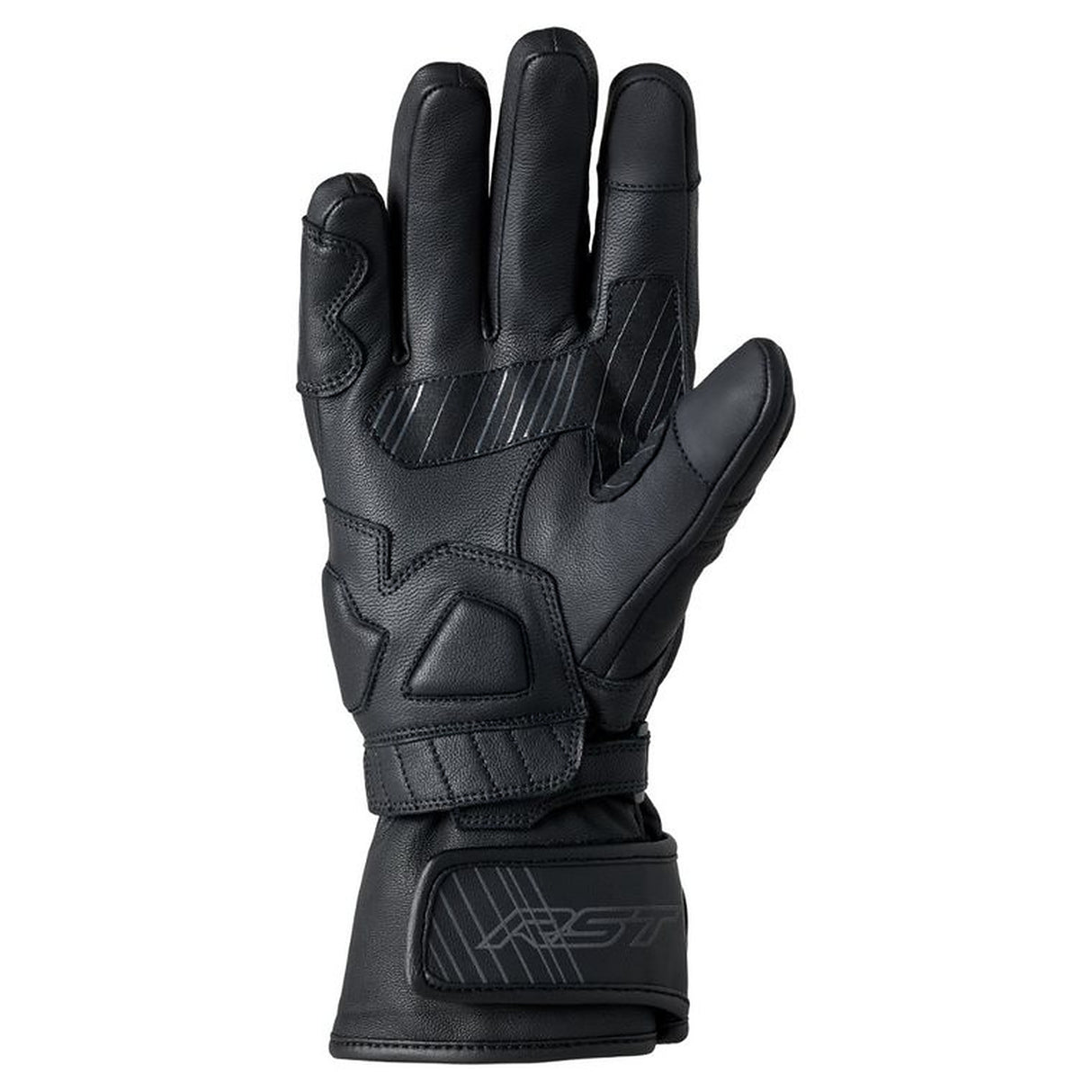 RST Fulcrum CE Waterproof Leather Motorcycle Gloves - Black