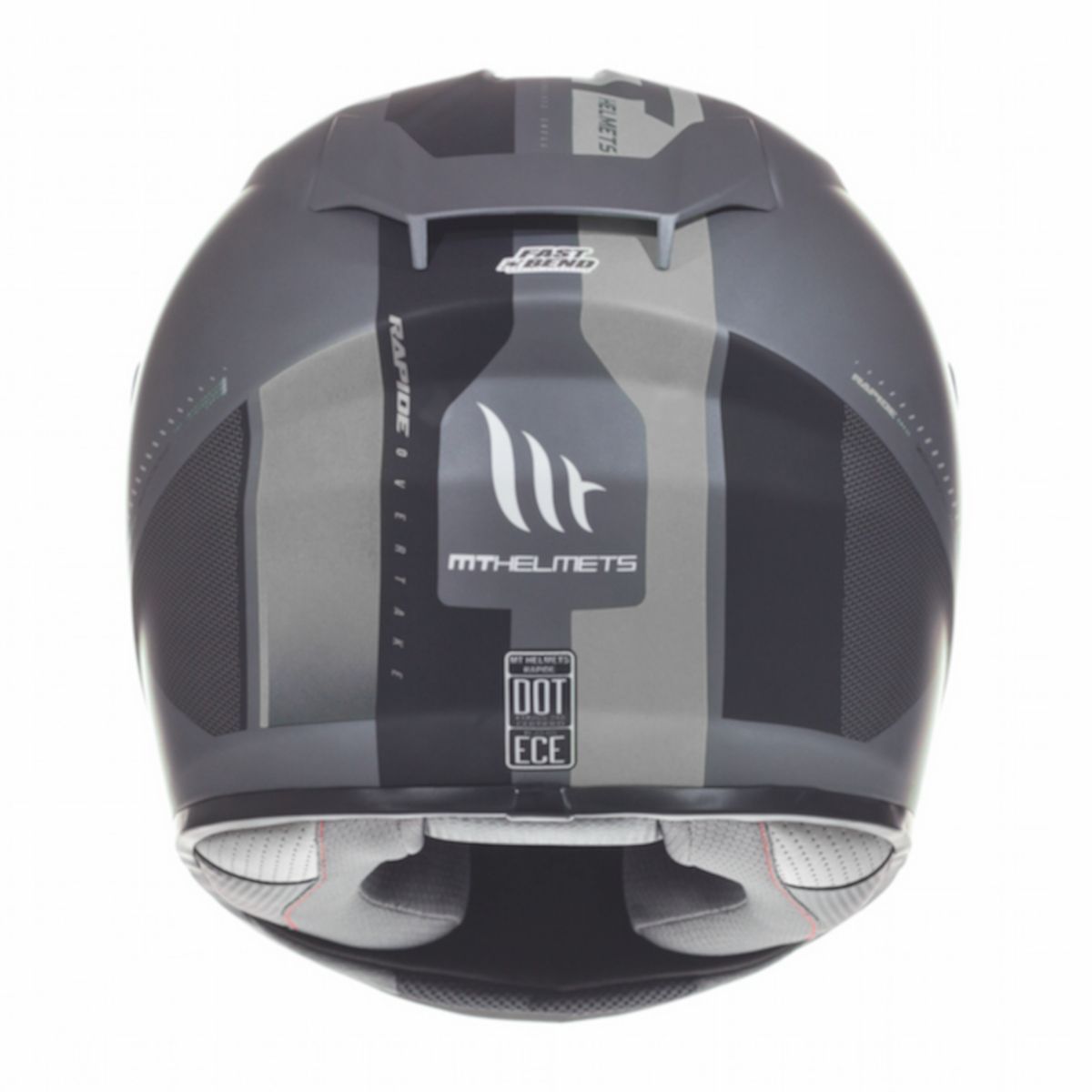 MT Rapide Overtake Full Face Helmets - Matt Black / White
