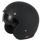 Vcan V537 Open Face Helmet - Matt Black