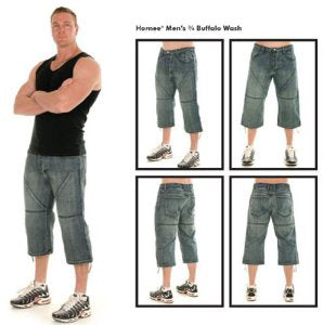 Hornee SA-M5 Motorcycle Relax 3/4 Fit Buffalo Wash Blue Jeans