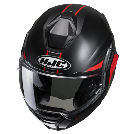 HJC I100 Beis Flip Front Motorcycle Helmet - MC1SF Red