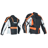 RST 2888 Rallye CE Adventure Style Textile Motorcycle Jacket - Black/Flo Red