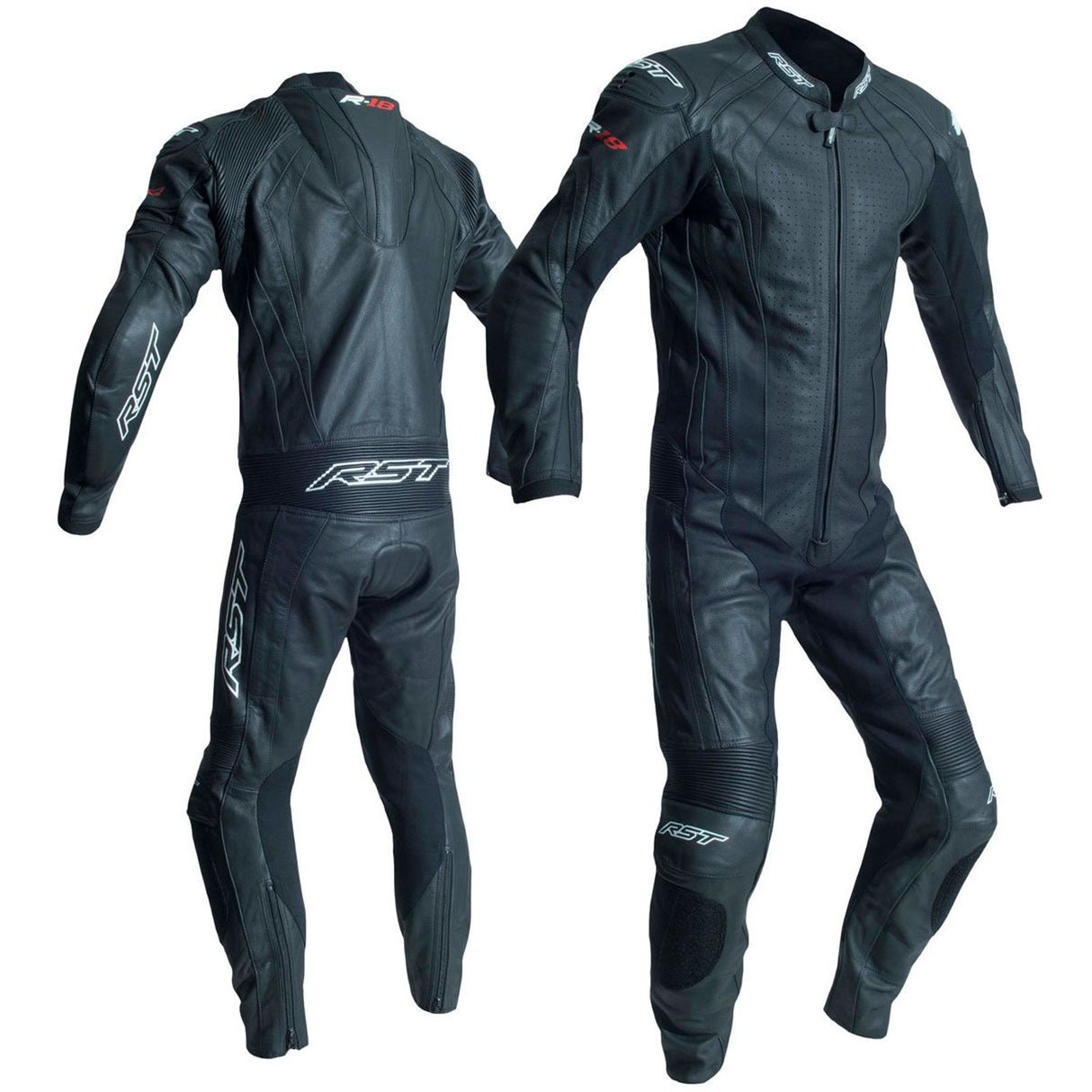 RST 2068 R-18 CE Mens Armoured Leather One Piece Motorcycle Suit - Black