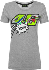 Official VR46 Pop Art Womens T-Shirt - Grey