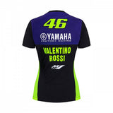 Official VR46 Womens Yamaha Racing T-Shirt - Blue / Black