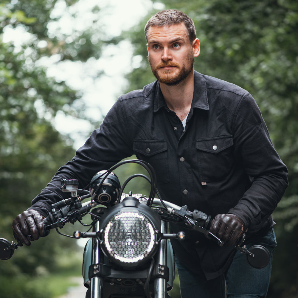 Oxford Kickback 2.0 Mens CE Level 1 Armoured Aramid Shirt - Black