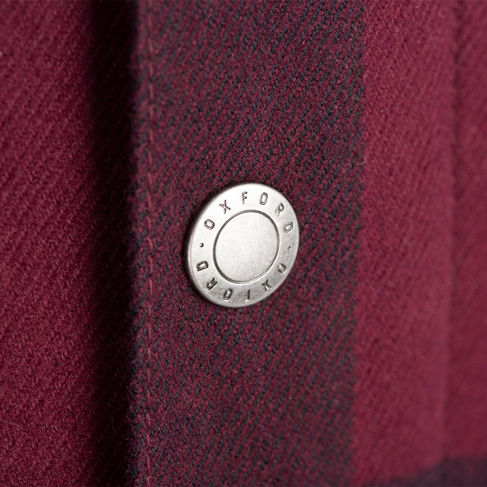 Oxford Kickback 2.0 Mens CE Level 1 Armoured Aramid Check Shirt - Red