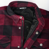 Oxford Kickback 2.0 Mens CE Level 1 Armoured Aramid Check Shirt - Red