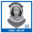 Shark Motorcycle Helmet Replacement  lining S900 Titanium - Shark -  - MSG BIKE GEAR
