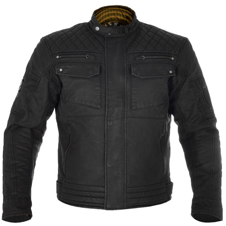 Oxford Hardy Waxed Cotton Motorcycle Motorbike Jacket - Black - Oxford -  - MSG BIKE GEAR - 1
