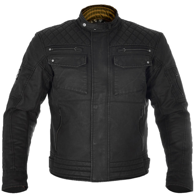 Oxford Hardy Waxed Cotton Motorcycle Motorbike Jacket - Black - Oxford -  - MSG BIKE GEAR - 1