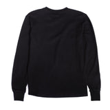 Merlin Kingsley Long Sleeve Waffle Knit Organic Cotton Shirt Black