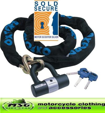OXFORD MOTORBIKE MOTORCYCLE HEAVY DUTY HD CHAIN LOCK 2m OF160 - Oxford -  - MSG BIKE GEAR