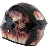 Vcan V128 Full Face Helmet - Flame