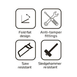 Oxford TaskForce - Ground & Wall Anchor Kit Sold Secure Motorcycle Gold