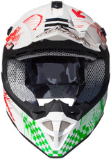 Premier Exige RX8 Motorcycle Motocross Off Road Helmet - White / Green / Red