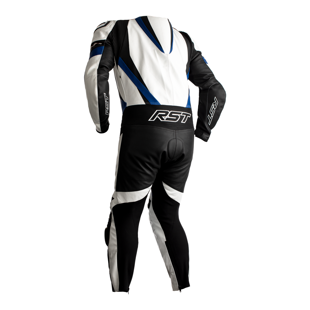 RST TracTech Evo 4 CE Leather Suit - White / Blue / Black