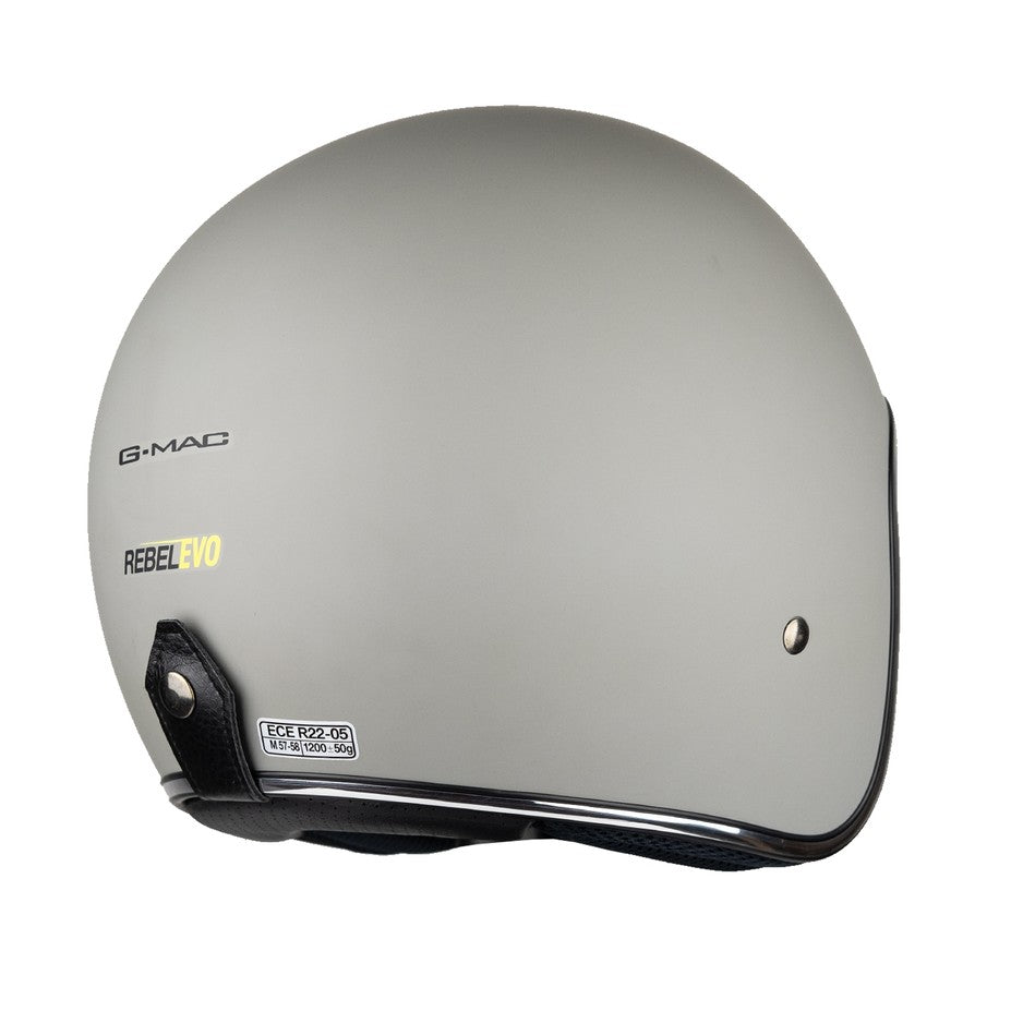 G-Mac Rebel Evo Open Face Helmet - Satin Grey (Also Rebel 2.0 Now Available)