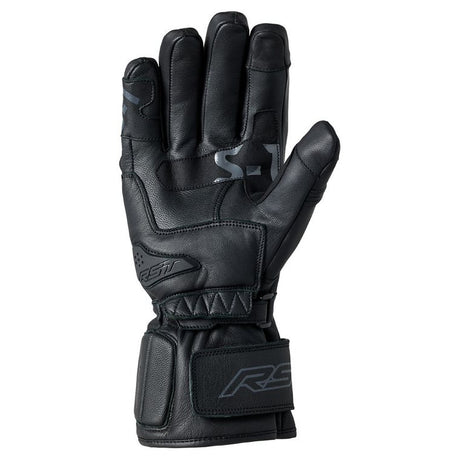 RST S1 CE Mens Waterproof Leather Motorcycle Gloves - Black