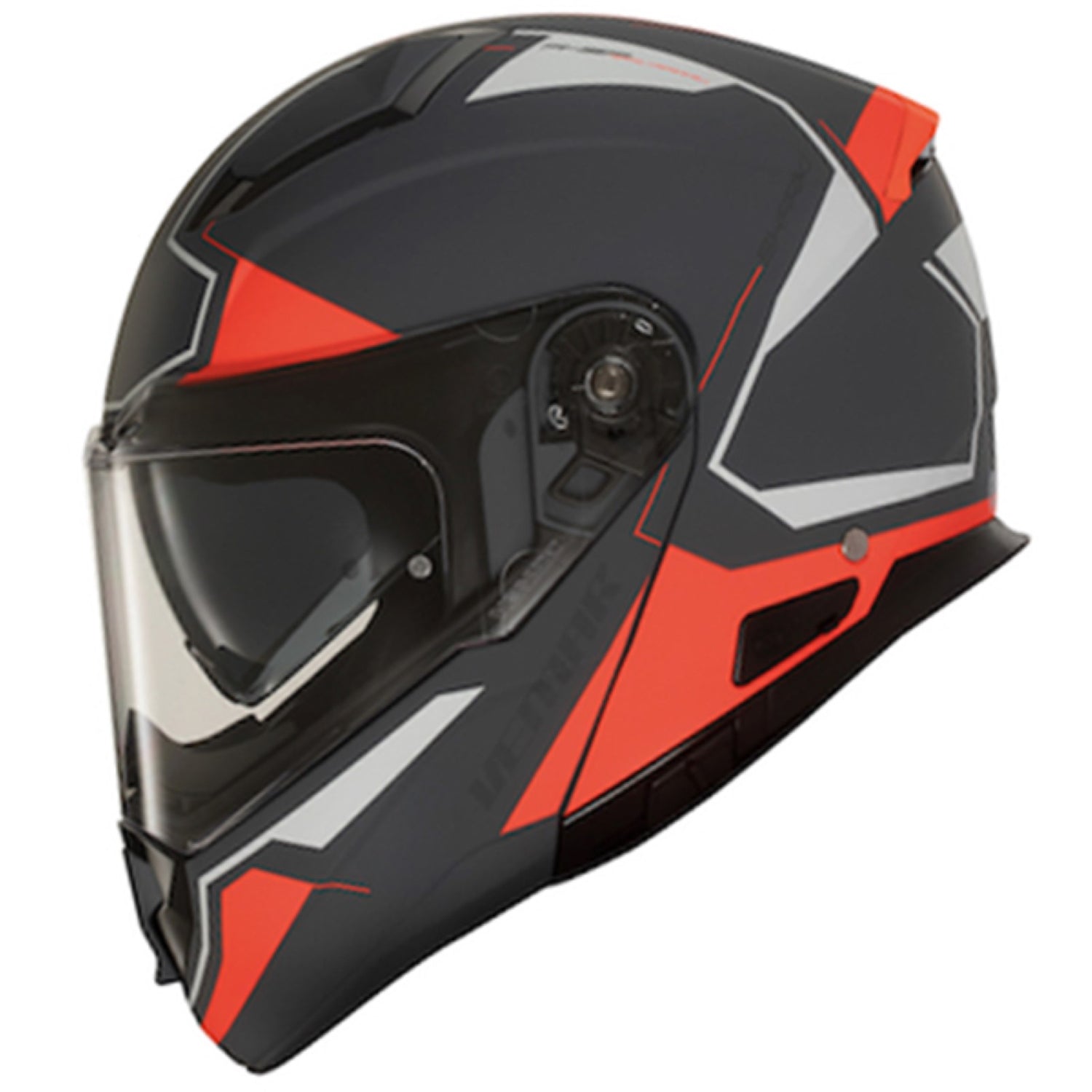 Vemar Sharki Cutter Helmet - Matt Grey/Flu Red Large