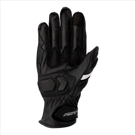 RST CE Mens Shortie Leather Glove - Black, White