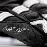 RST CE Mens Shortie Leather Glove - Black, White