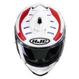 HJC I71 Simo Full Face Motorcycle Helmet - MC21SF White, Red, Blue