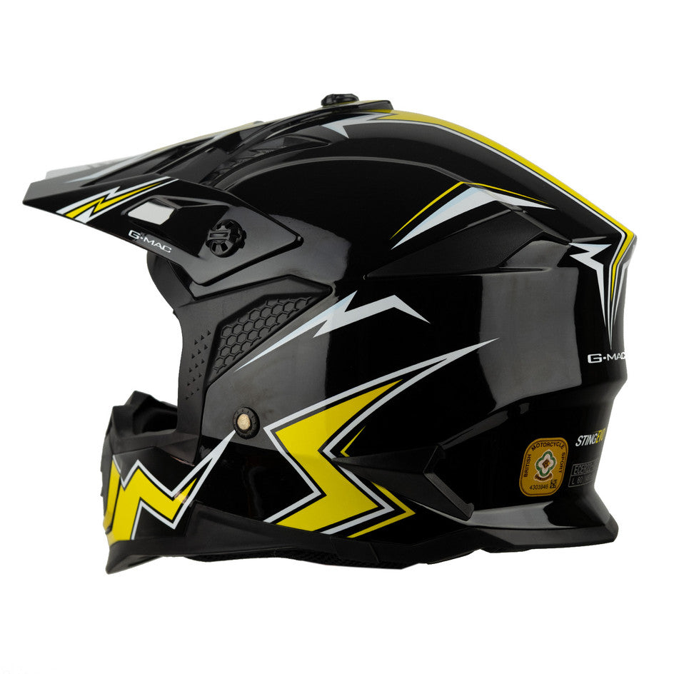 G-Mac Sting Evo ACU Approved Motocross Motorcycle MX Off Road Helmet