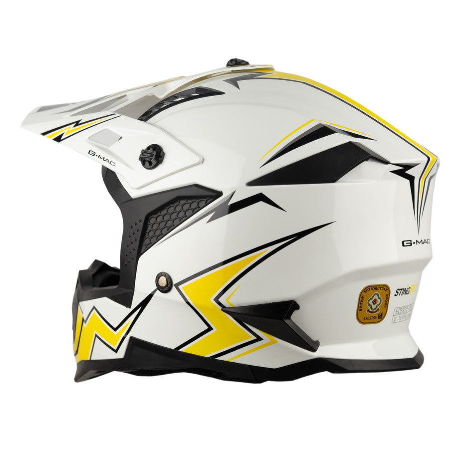 G-Mac Sting Evo ACU Approved Motocross Motorcycle MX Off Road Helmet