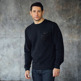 Merlin Hagley Utility Organic Cotton Fleece Sweatshirt Black