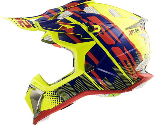 LS2 MX470 Subverter Bomber Helmet - Yellow/Blue/Red