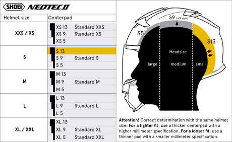 Shoei Neotec 2 Centre Pad - Type-L