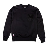 Merlin Hagley Utility Organic Cotton Fleece Sweatshirt Black