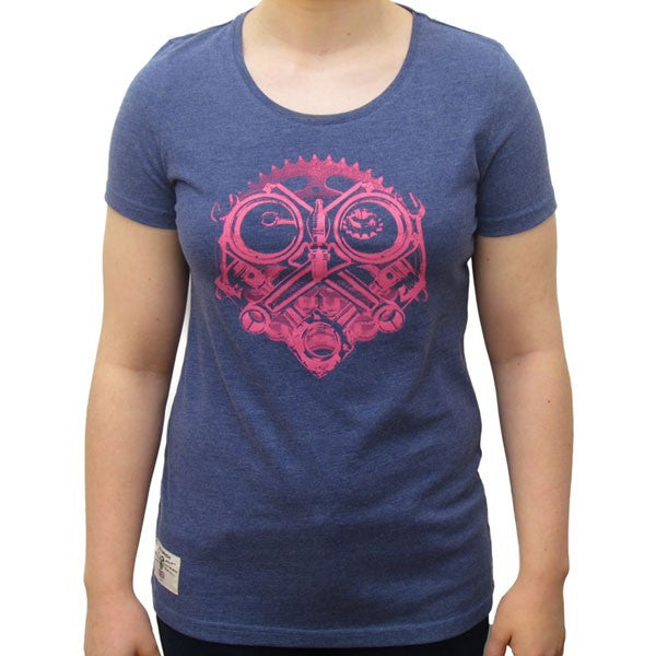 Red Torpedo Primo PetrolHead Womens Ladies T-Shirt Tee BLUE - Red Torpedo -  - MSG BIKE GEAR - 1
