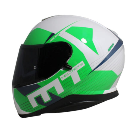 MT Thunder 3 SV Ray Full Face Helmets - White/Green/Blue