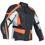 RST 2888 Rallye CE Adventure Style Textile Motorcycle Jacket - Black/Flo Red