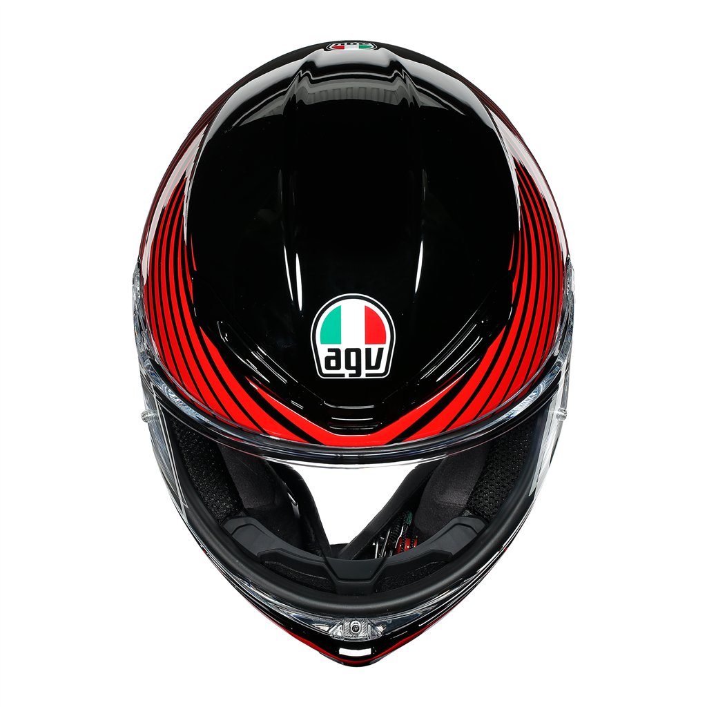 AGV K6 "Rush" Full Face Helmet - Black / Red