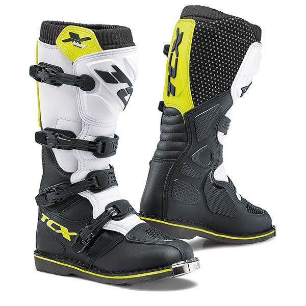 TCX X-Blast MX Motocross Enduro Boots - Black/White/Yellow > LAST ONE