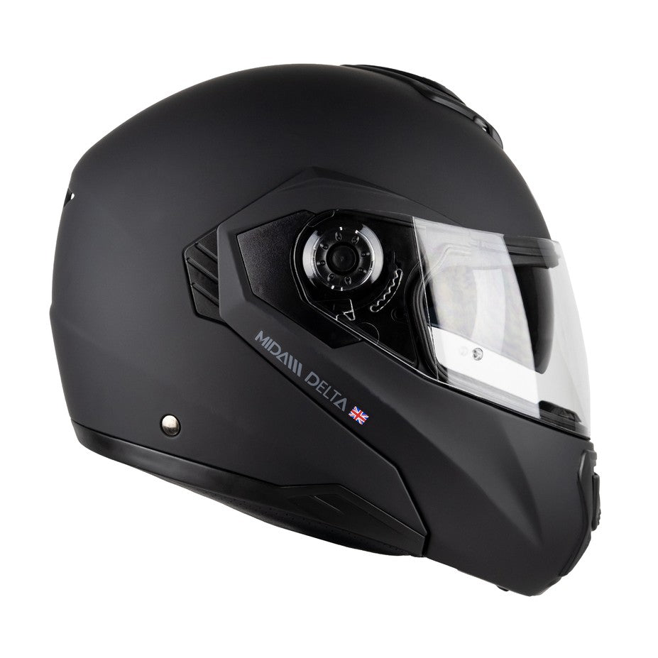 MIDA Delta Flip Front Helmet - Satin Black