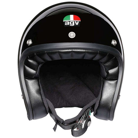 AGV X70 Mono Retro Open Face Helmet - Gloss Black