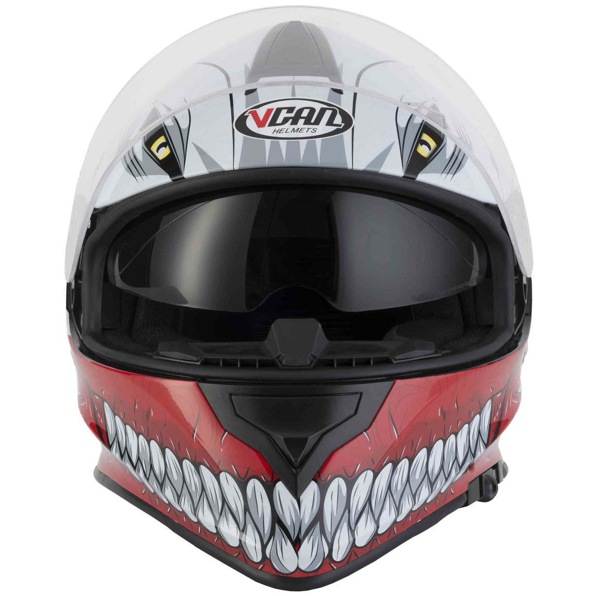 Vcan V127 Full Face Helmet - Hollow Red