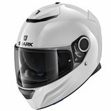 Shark Spartan Full Face DVS Motorcycle Motorbike Helmet - Plain Gloss White - Shark -  - MSG BIKE GEAR - 1