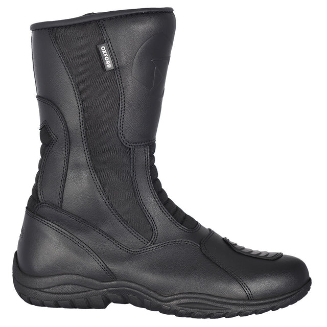 Oxford Tracker Waterproof Leather Motorbike Motorcycle Boots - Black - Oxford -  - MSG BIKE GEAR - 1
