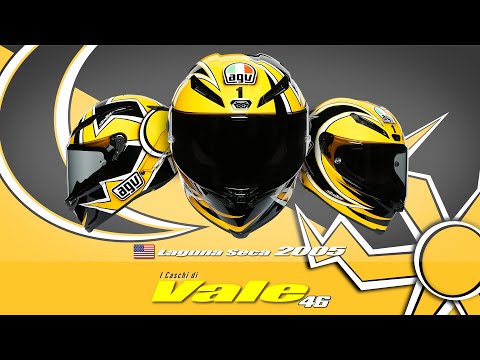 AGV Pista GP-RR Carbon Full Face Helmet Rossi Yamaha Laguna Seca Test 2005 + Smoke Visor