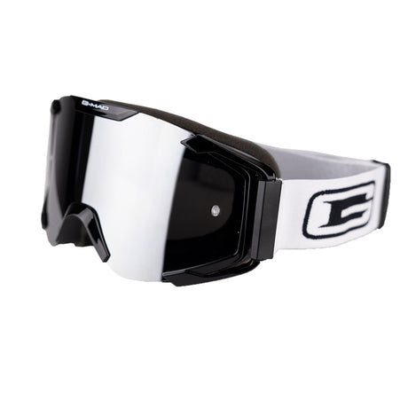 G-MAC Impact Motocross MX Goggles (Clear & Silver Lens Included)