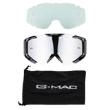 G-MAC Impact Motocross MX Goggles (Clear & Silver Lens Included)