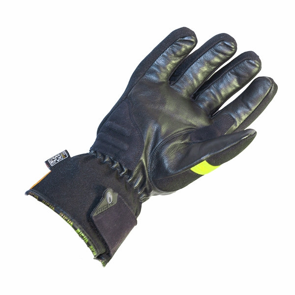 Richa Peak Leather / Textile Waterproof Gloves - Black / Fluo