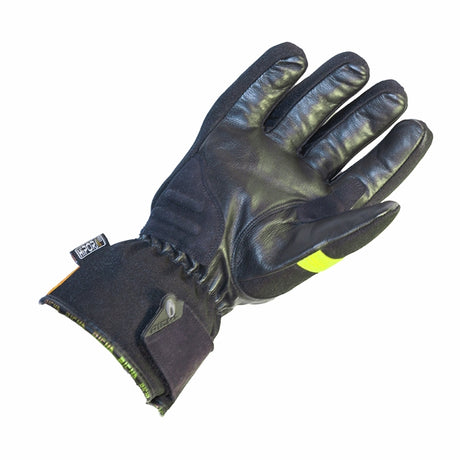 Richa Peak Leather / Textile Waterproof Gloves - Black / Fluo