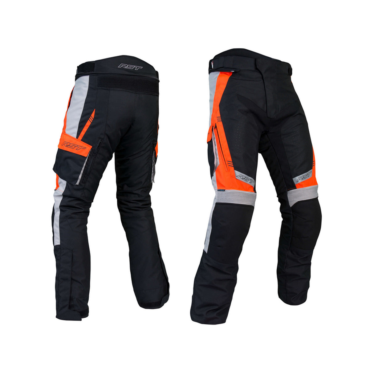 RST 2889 Rallye CE Certified Mens Textile Motorcycle Jeans - Black/Flo Red