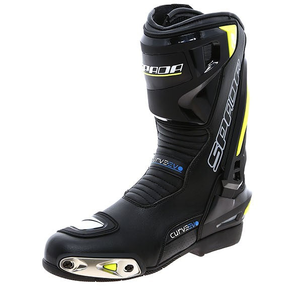 Spada Curve Evo WP Waterproof Leather Race Motorcycle Boots - Black/Yellow - Spada -  - MSG BIKE GEAR - 3